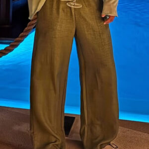 Men's Casual High Waist Wide Leg Pants